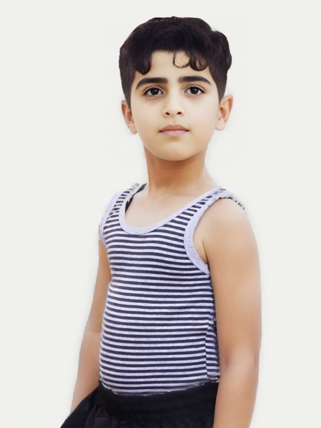 

BAESD Boys Striped Round Neck T-shirt, Grey