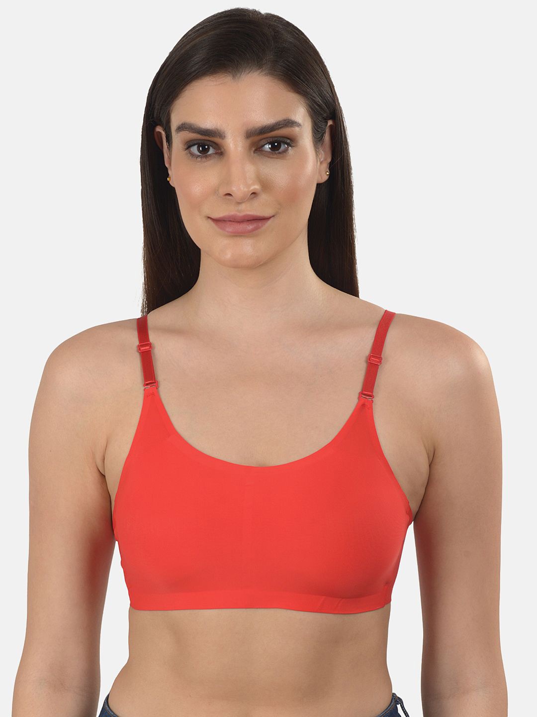 

mod & shy Bralette Bra Full Coverage Lightly Padded, Red