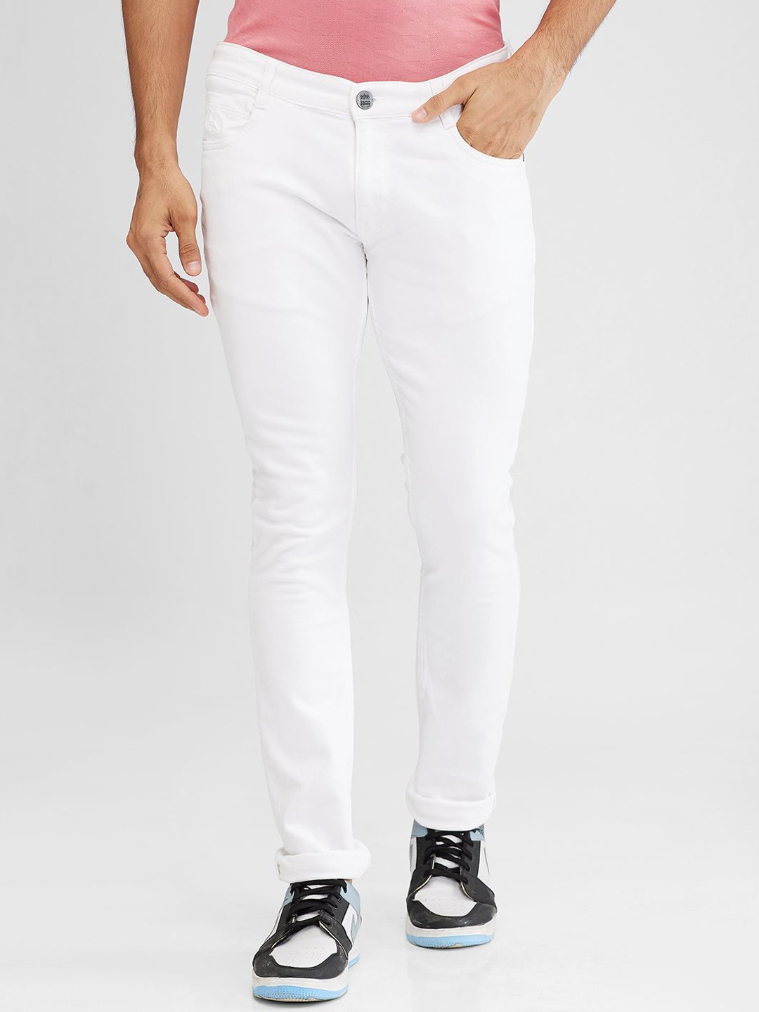 

Parx Men Solid Skinny Fit Low-Rise Jeans, White