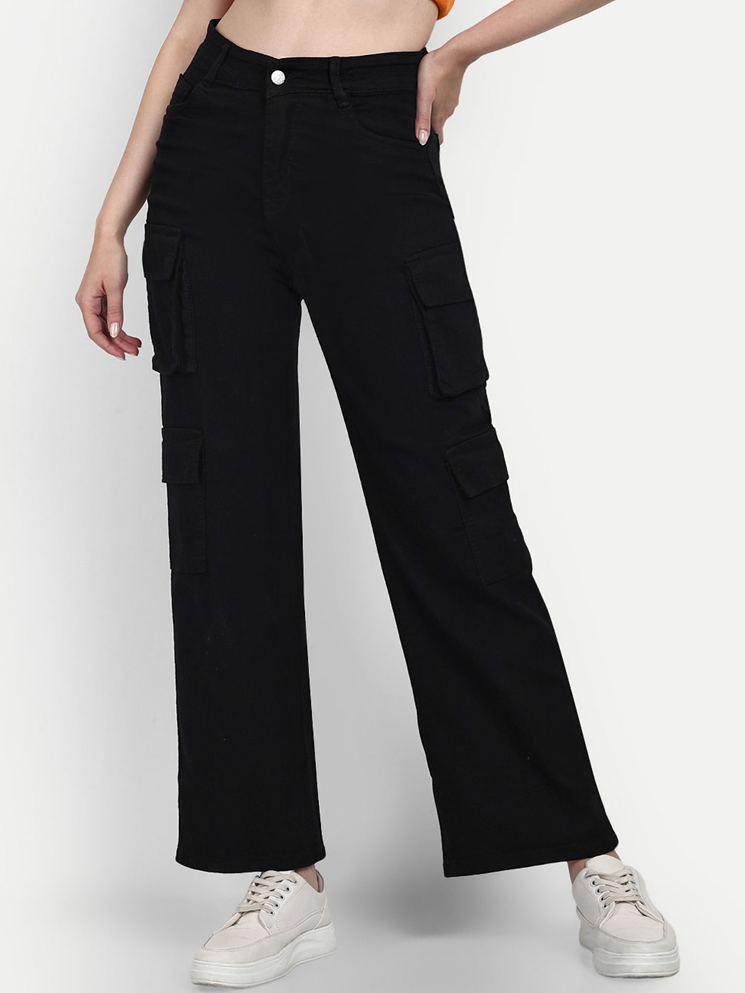 

BROADSTAR Women Smart High-Rise Stretchable Jeans, Black