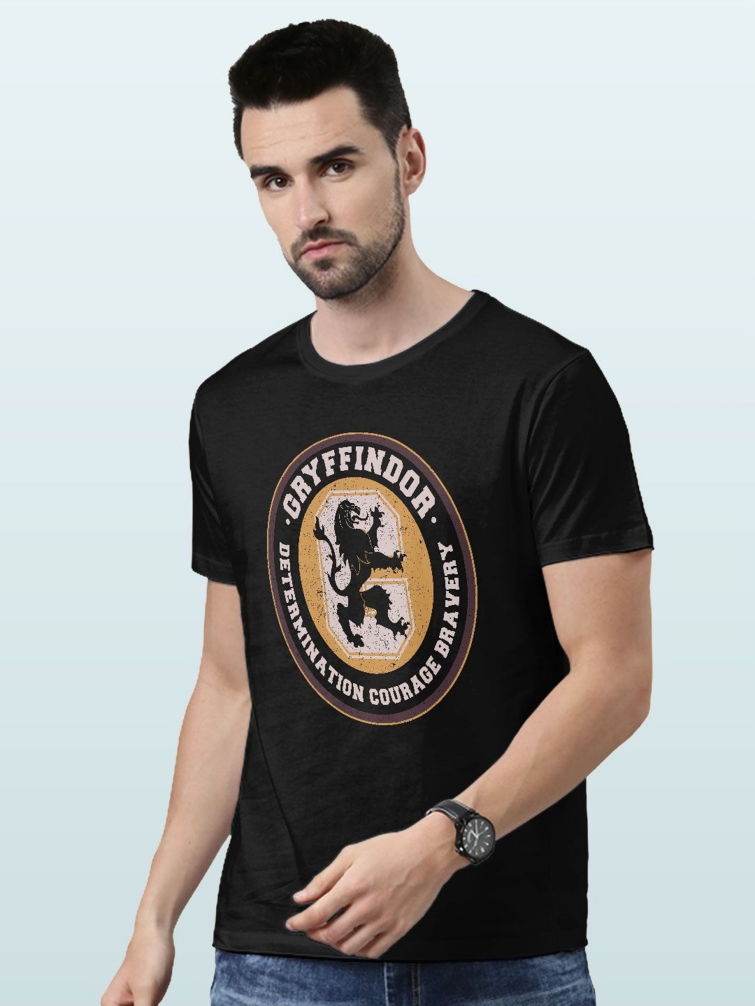 

macmerise Men Sports Printed Applique T-shirt, Black