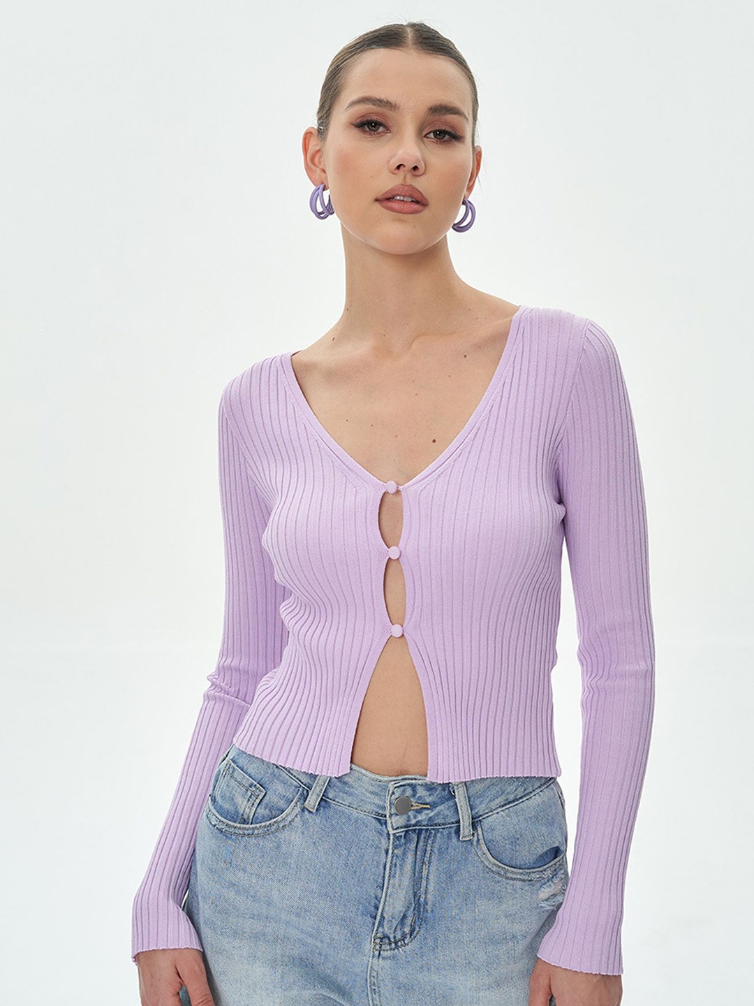 

LULU & SKY Striped Top, Purple