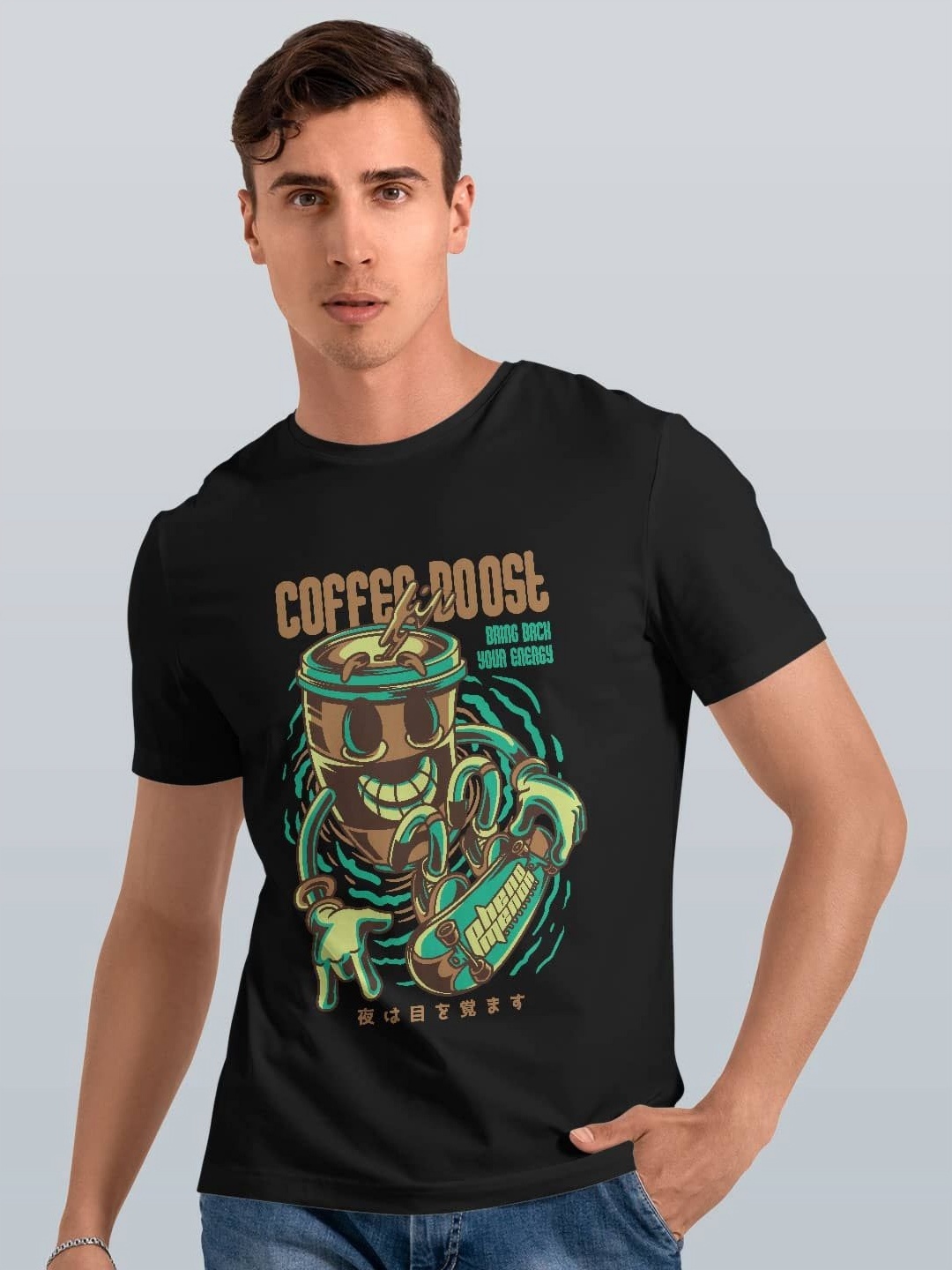 

macmerise Men Printed Pockets T-shirt, Black