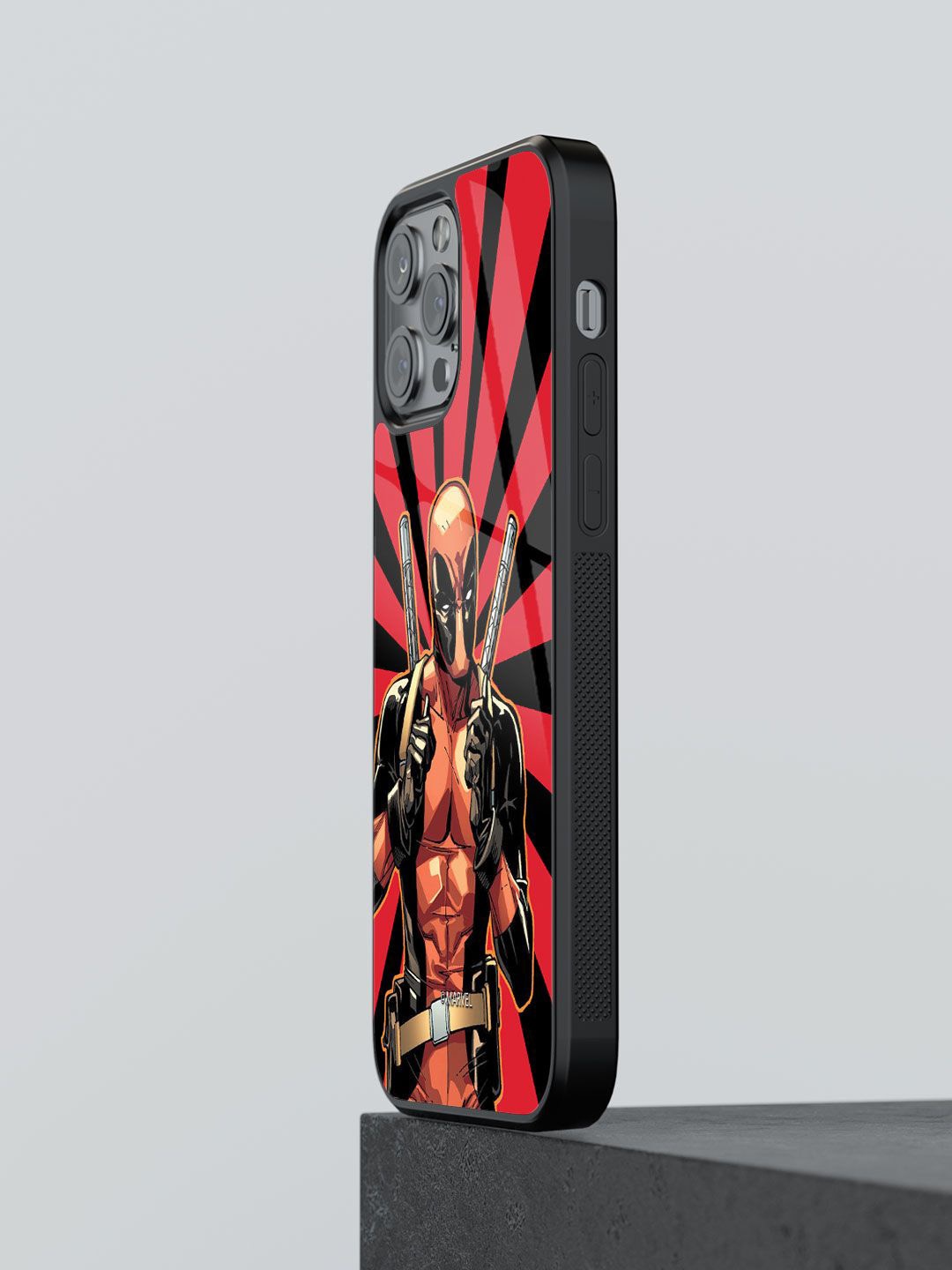 

macmerise Superhero Printed iPhone 12 Pro Back Case Mobile Accessories, Maroon
