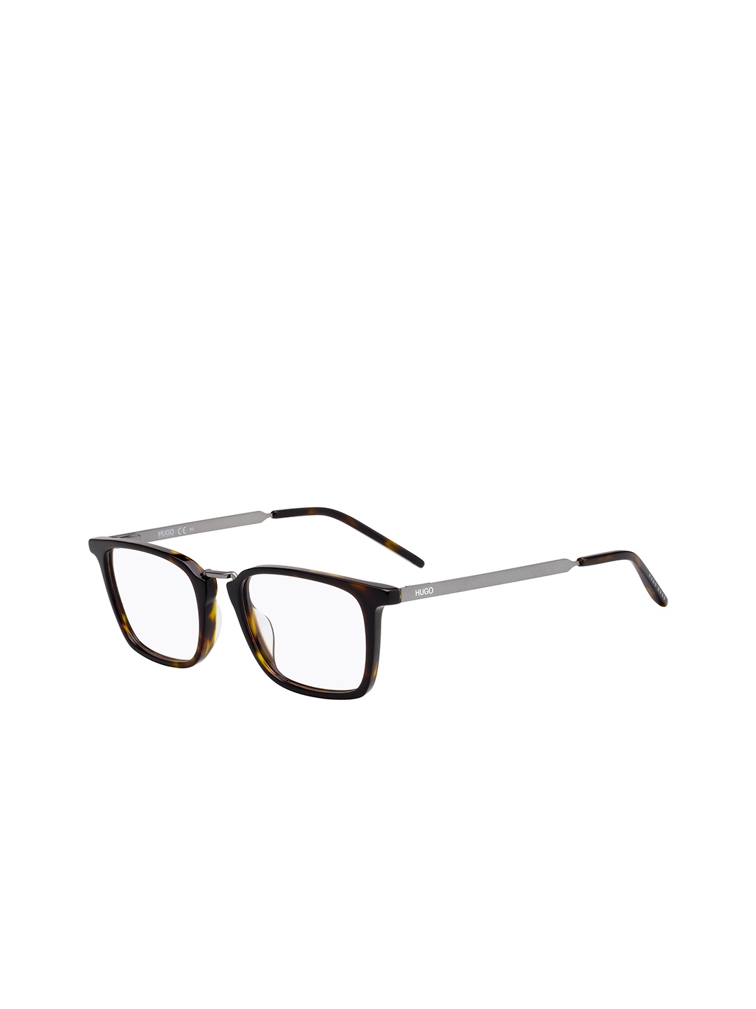 

HUGO Men Tortoise Shell Printed Rimless Rectangle Frames, Brown