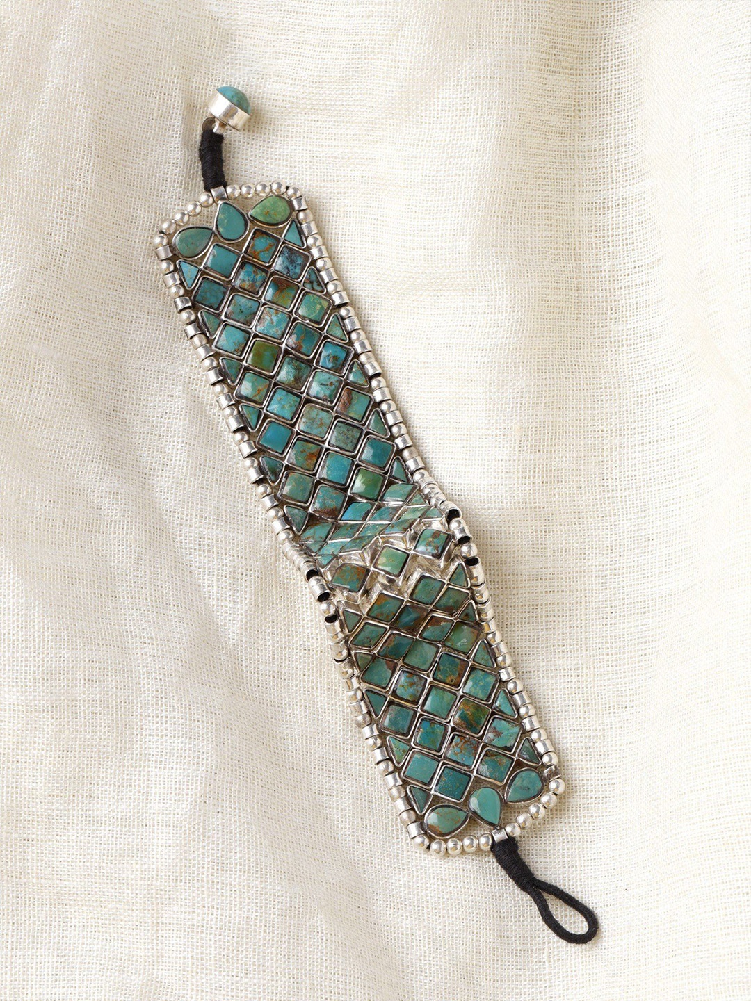 

Exotic India Tibetan Turquoise Sterling Silver Bracelet