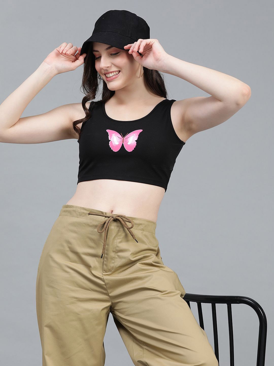 

Kotty Crop Top, Black