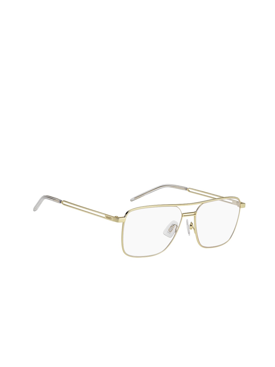 

HUGO Men Rimless Square Frames, Gold