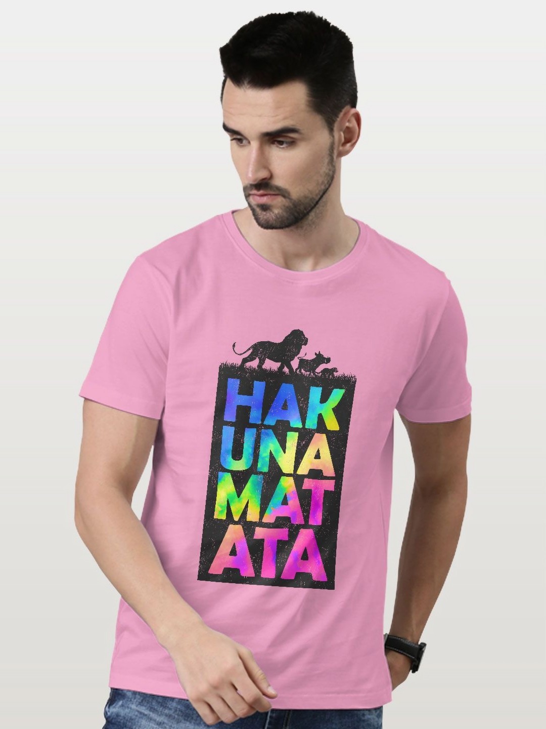 

macmerise Men Typography Printed Pockets T-shirt, Pink