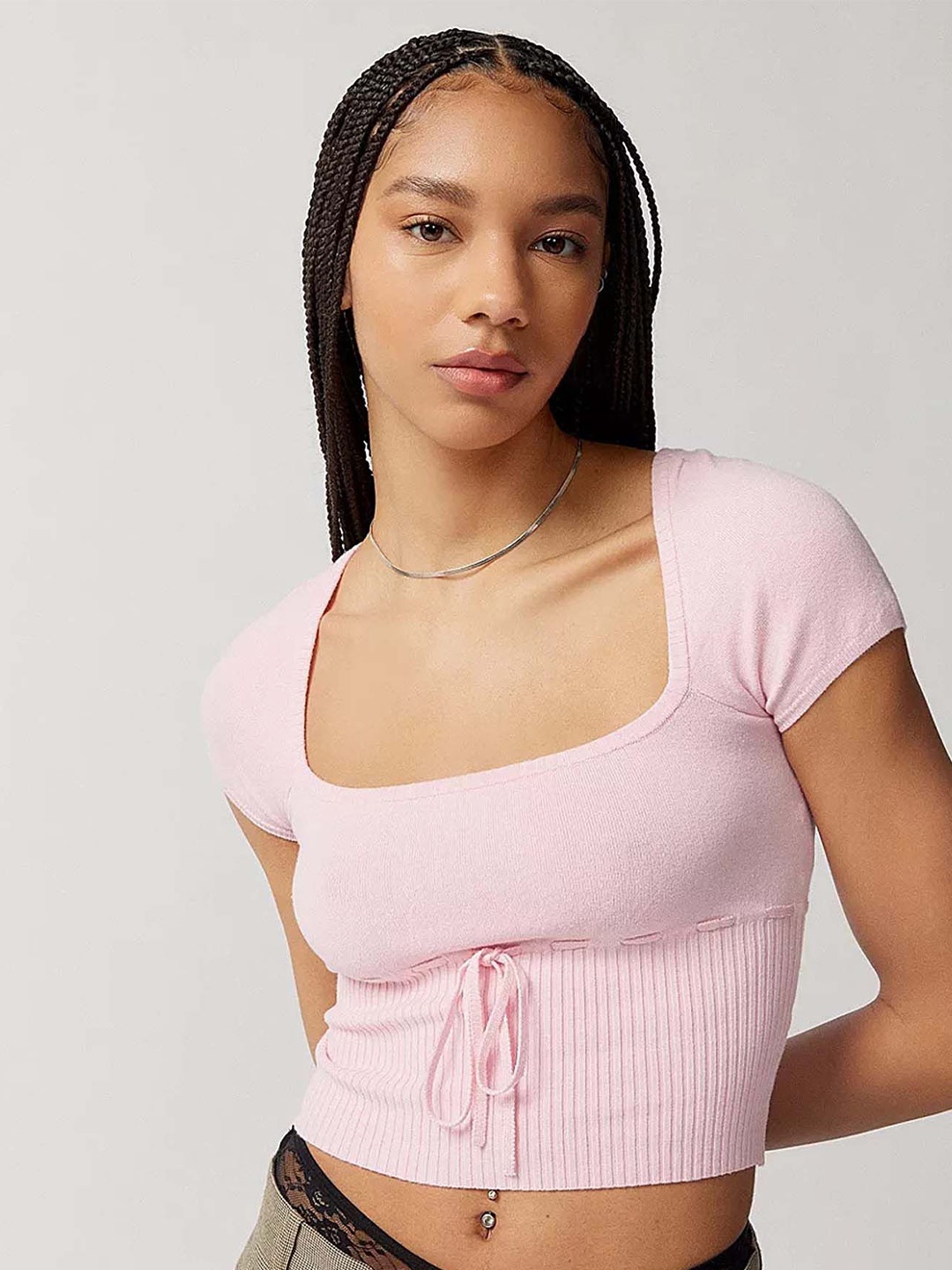 

LULU & SKY Crop Top, Pink