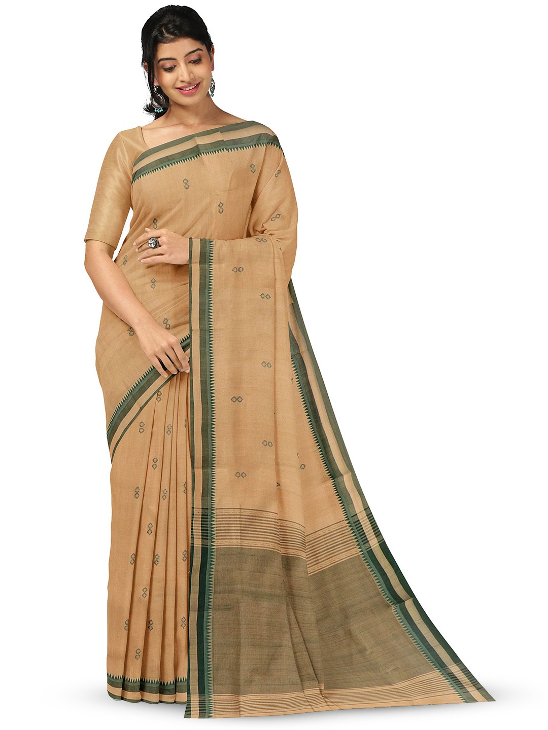 

APCO Woven Design Pure Cotton Saree, Cream