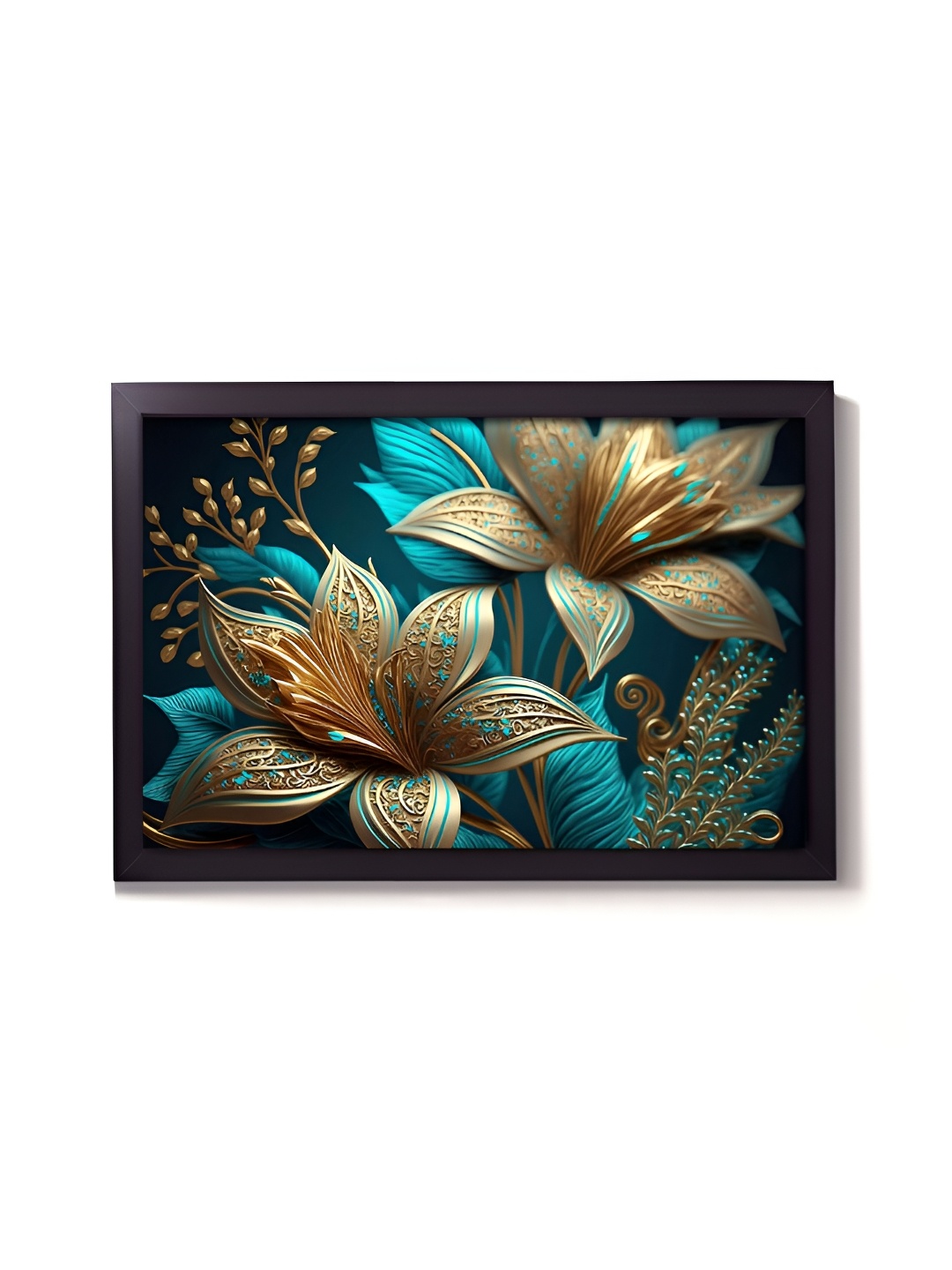 

RANDOM Blue & Gold Toned Floral & Botanical Wooden Wall Art