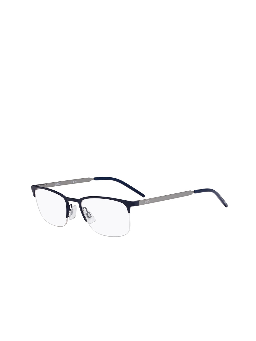 

HUGO Men Half Rim Rectangle Frames, Blue