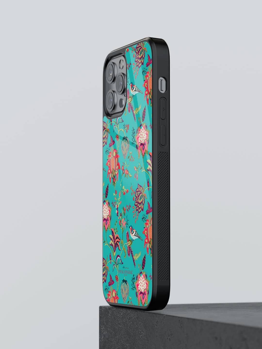 

macmerise Floral Printed iPhone 12 Pro Back Case Mobile Accessories, Green