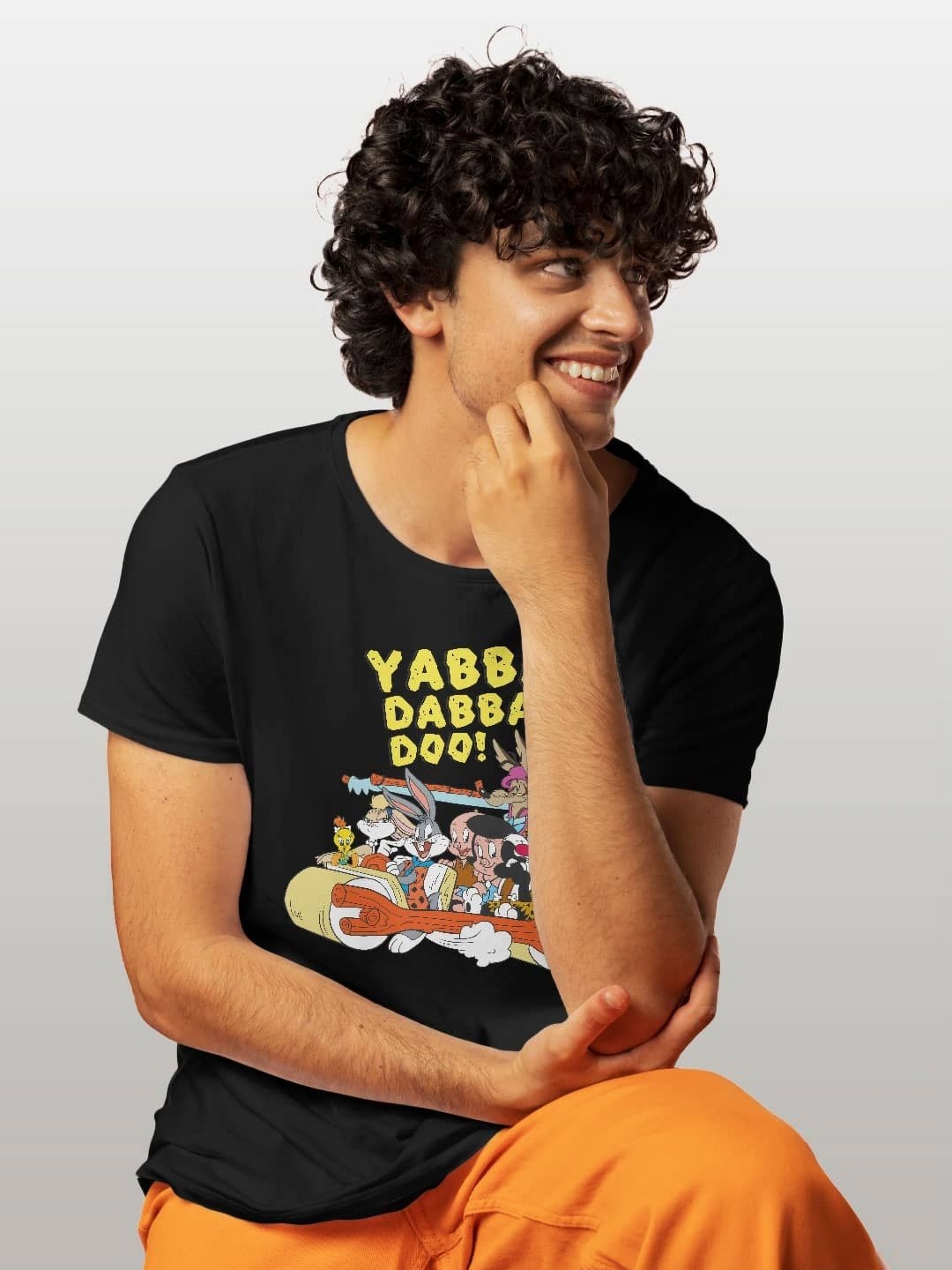 

macmerise Men Printed Pockets T-shirt, Black