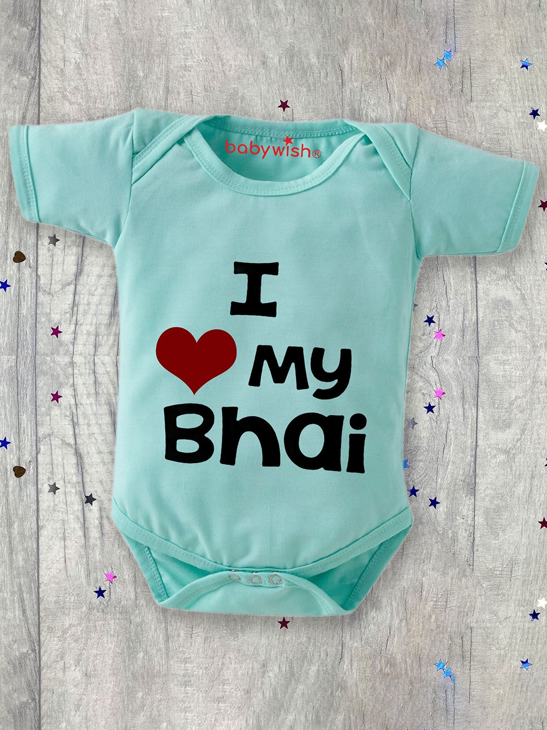 

Babywish Infants Printed Cotton Bodysuit, Sea green