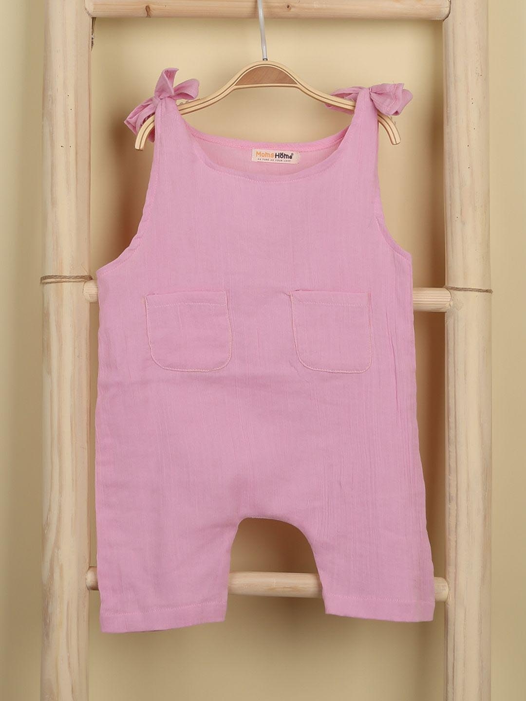 

Moms Home Infants Organic Muslin Cotton Romper, Pink