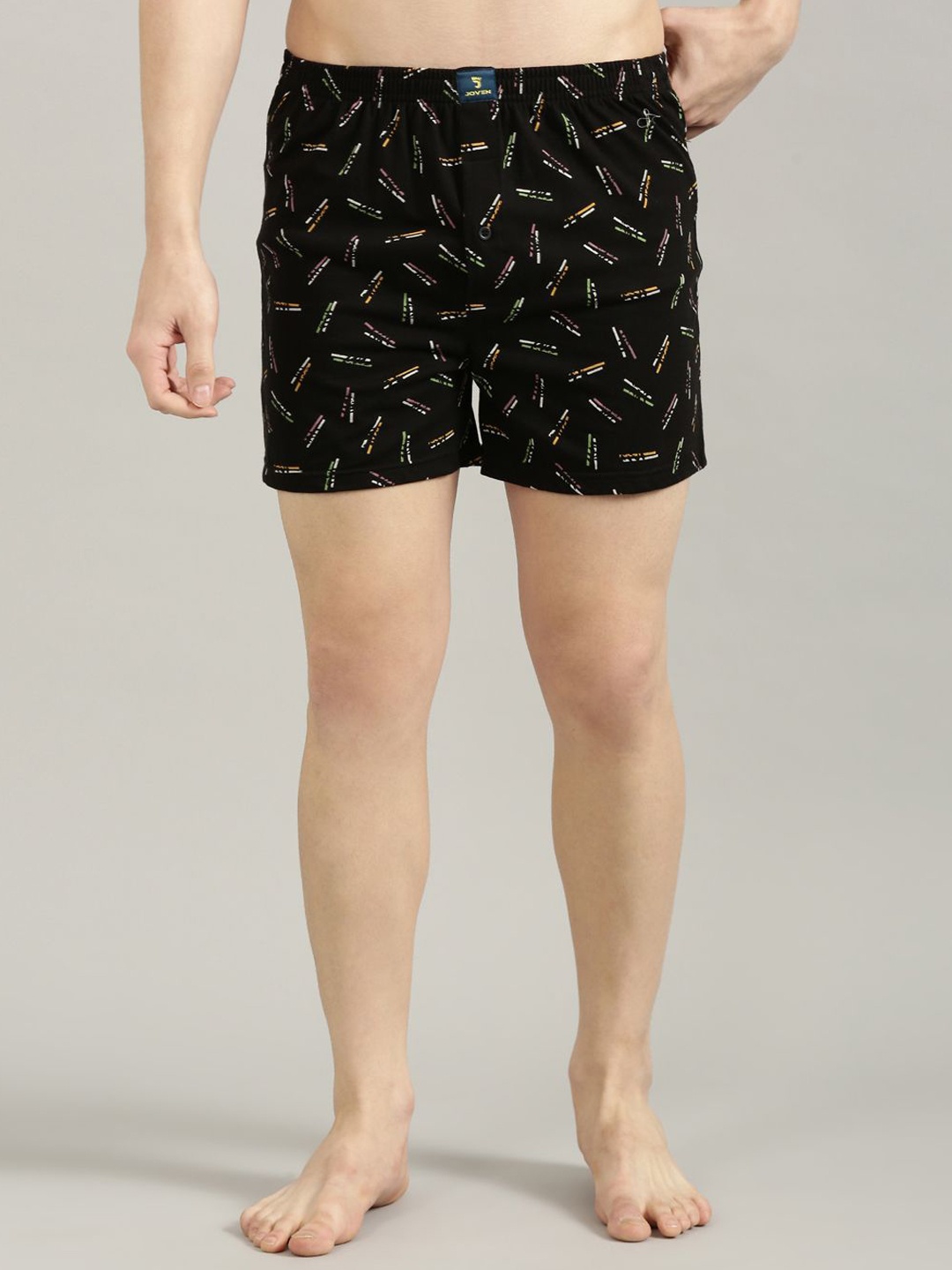 

Joven Printed Pure Cotton Boxers JB1K-09, Black