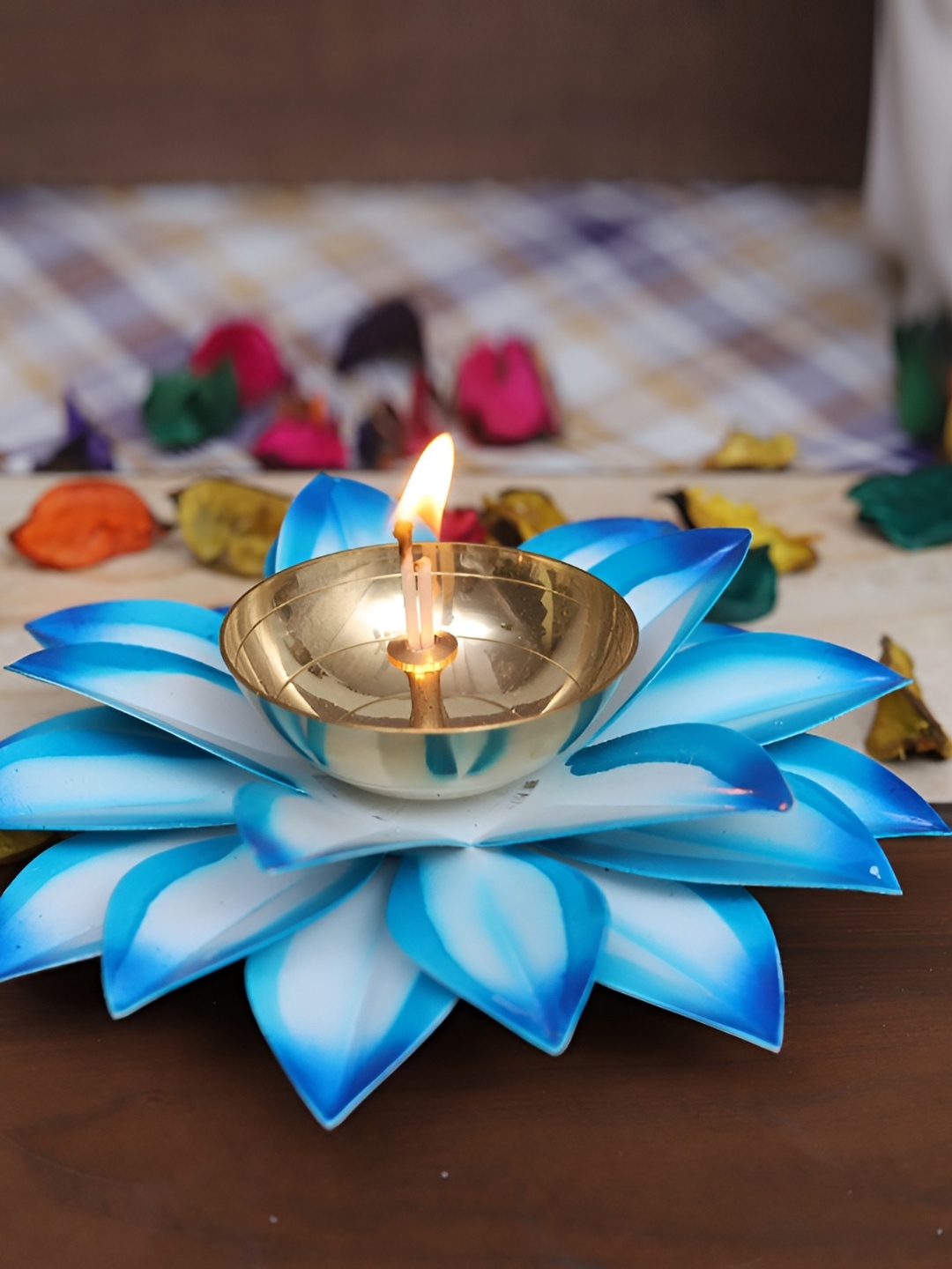 

PockMAN Blue & White Printed Candle Holder