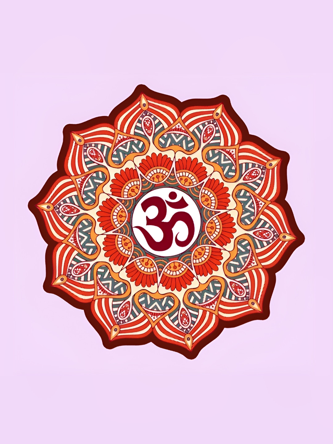 

Phirki Studio Red & Blue Printed Wooden Decorative Magnets
