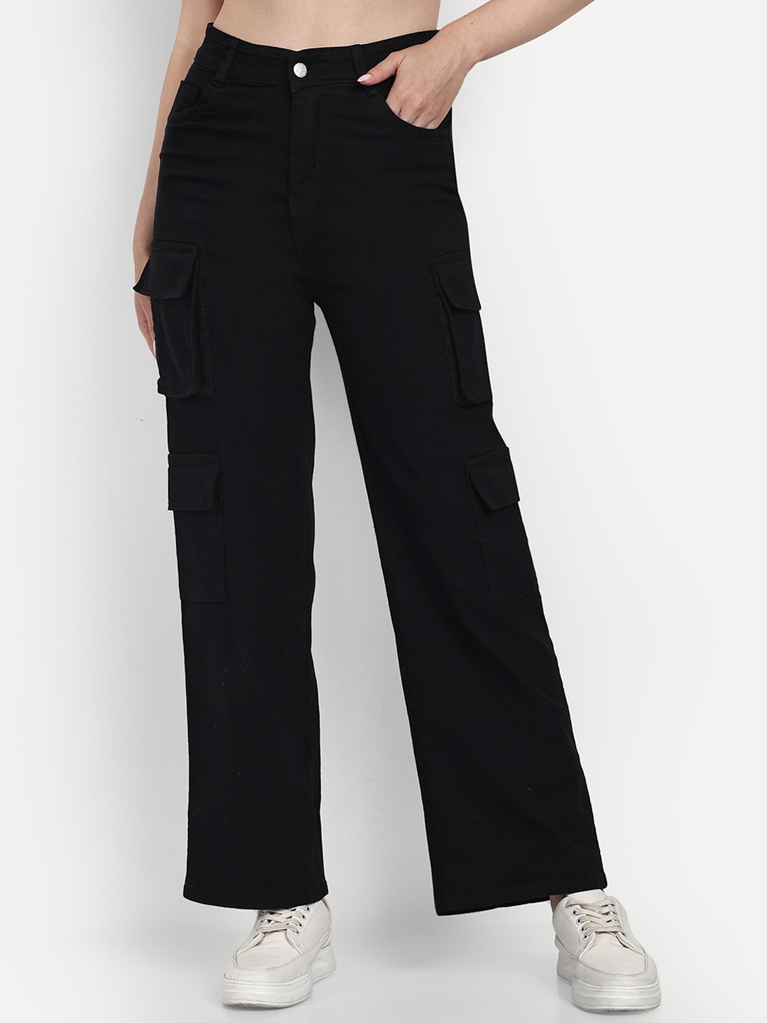 

Next One Women Smart Mid-Rise Clean Look Stretchable Jeans, Black