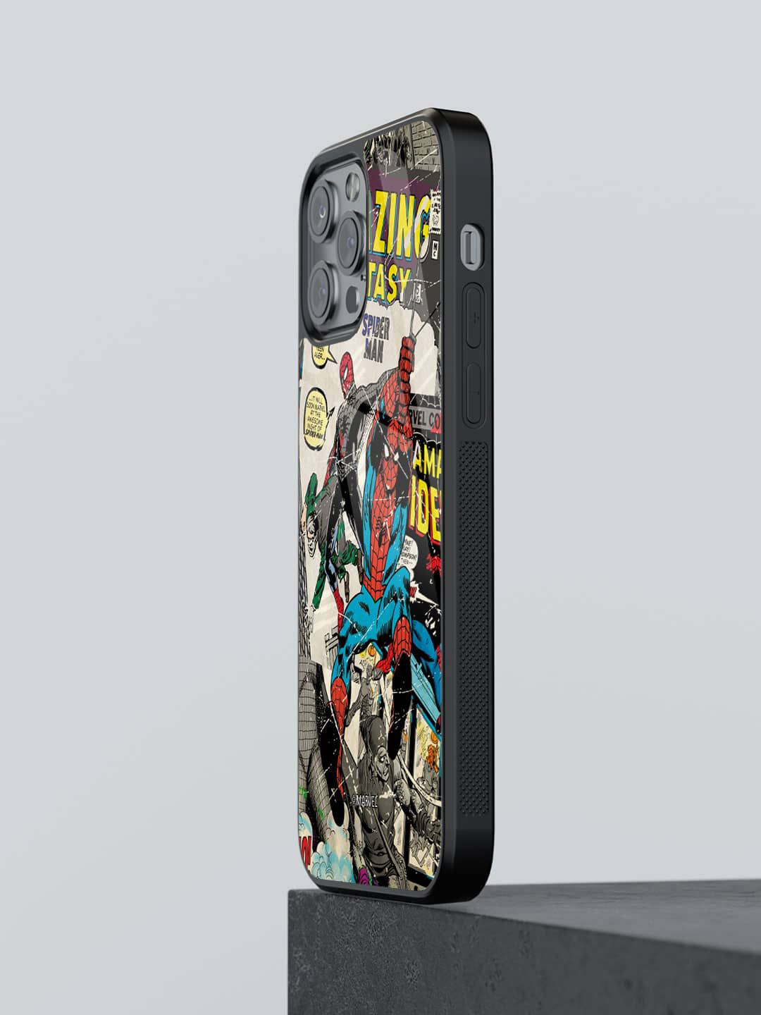 

macmerise Superhero Printed iPhone 12 Pro Max Back Case Mobile Accessories, Red