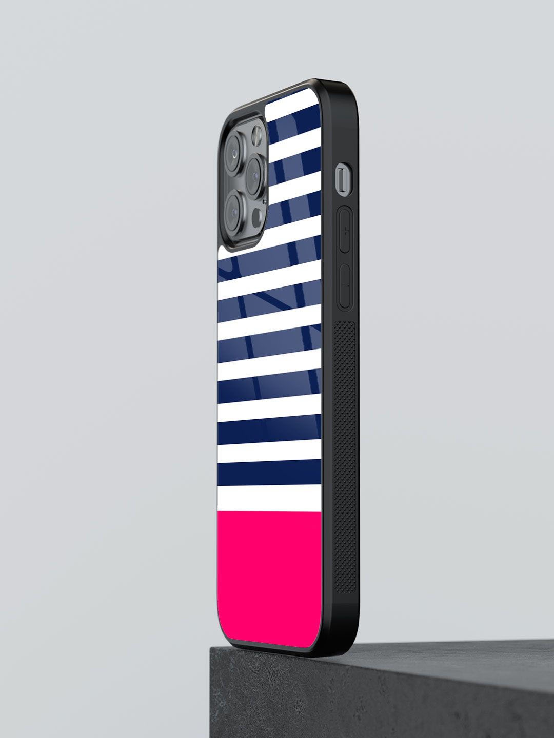 

macmerise Geometric Printed iPhone 12 Pro Max Back Case Mobile Accessories, White