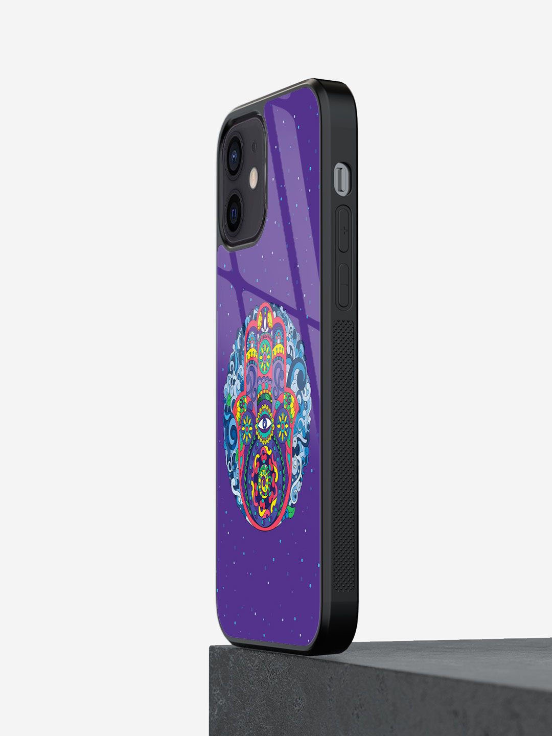 

macmerise Quirky Printed iPhone 12 Back Case Mobile Accessories, Violet