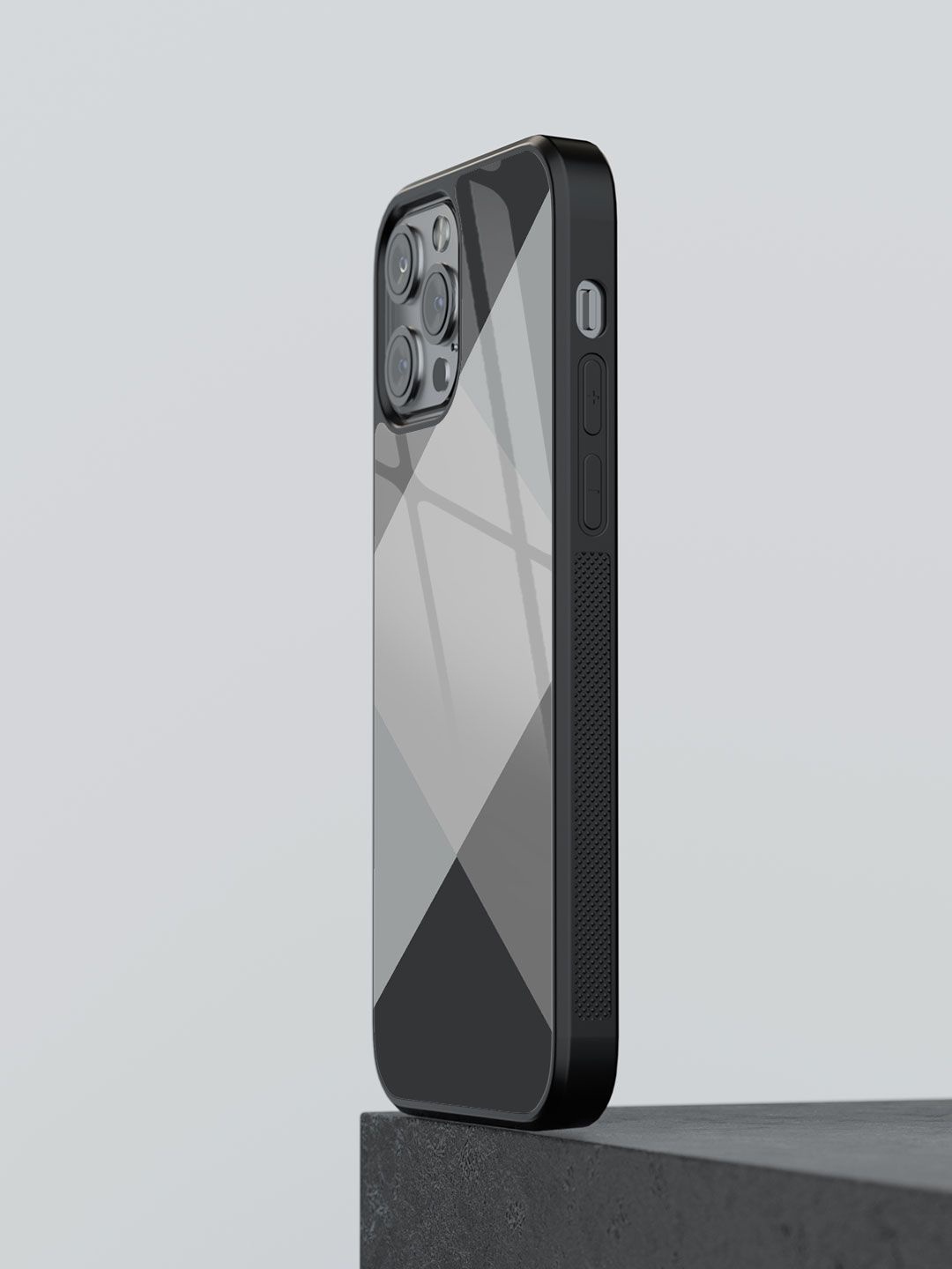

macmerise Geometric Printed iPhone 12 Pro Back Case Mobile Accessories, Black