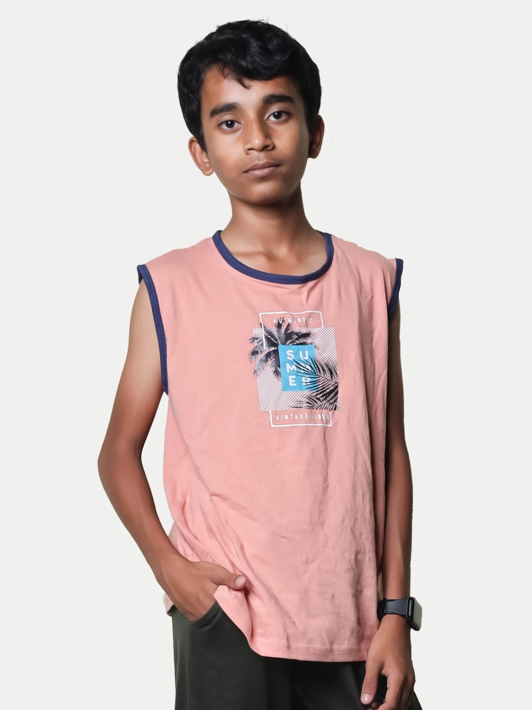 

BAESD Boys Floral Printed Round Neck T-shirt, Orange