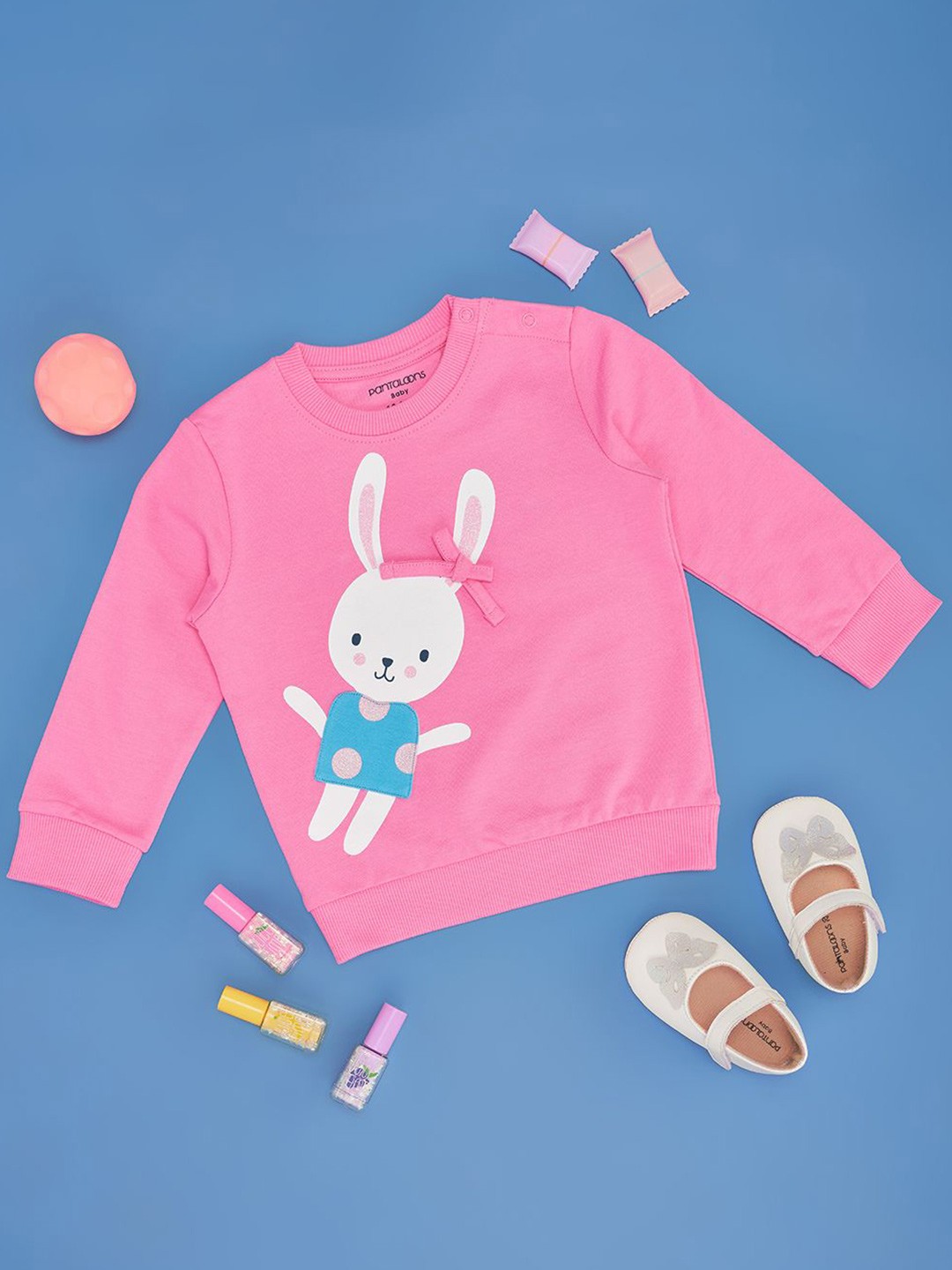 

Pantaloons Baby Girls Printed Sweatshirt, Pink