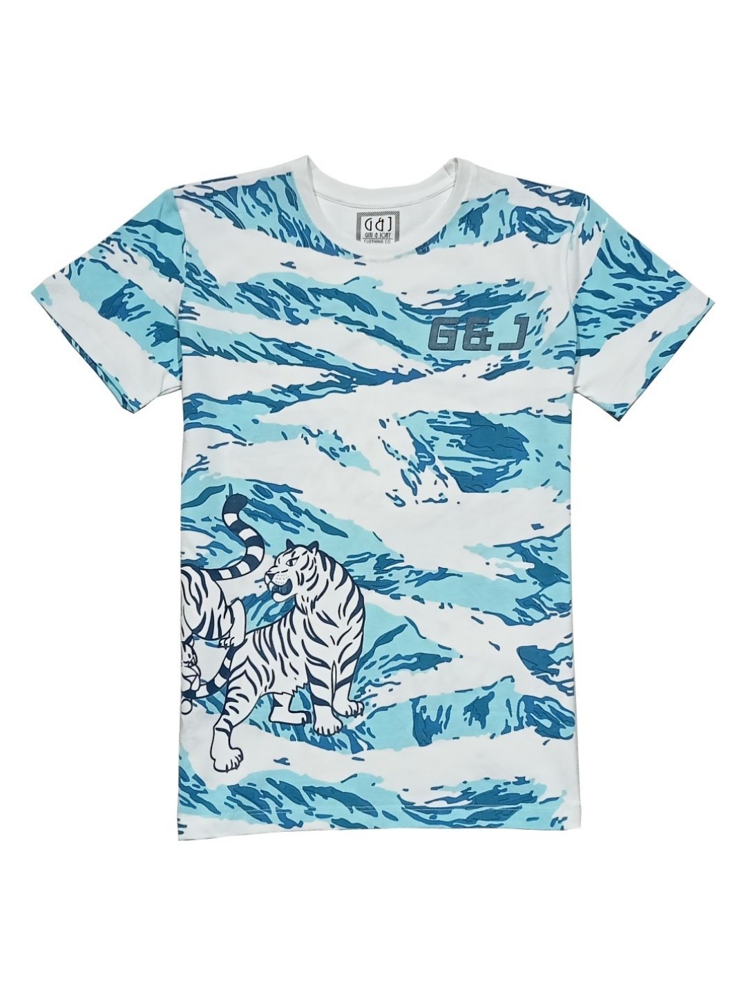 

Gini and Jony Boys Printed Extended Sleeves Raw Edge T-shirt, White