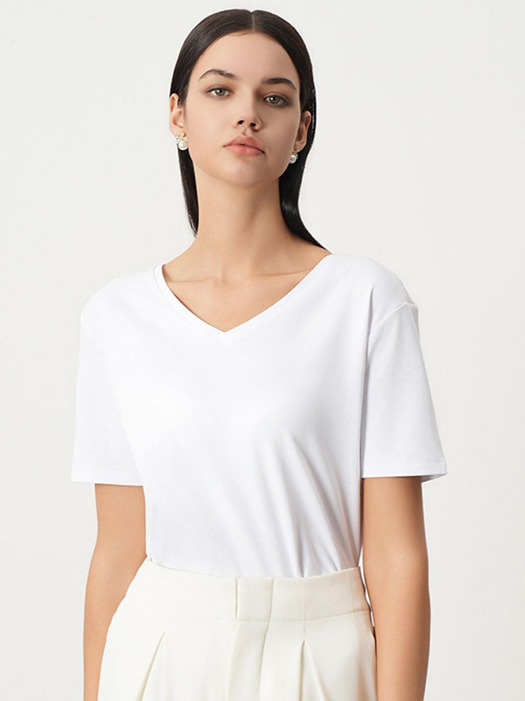 

LULU & SKY Cotton Top, White
