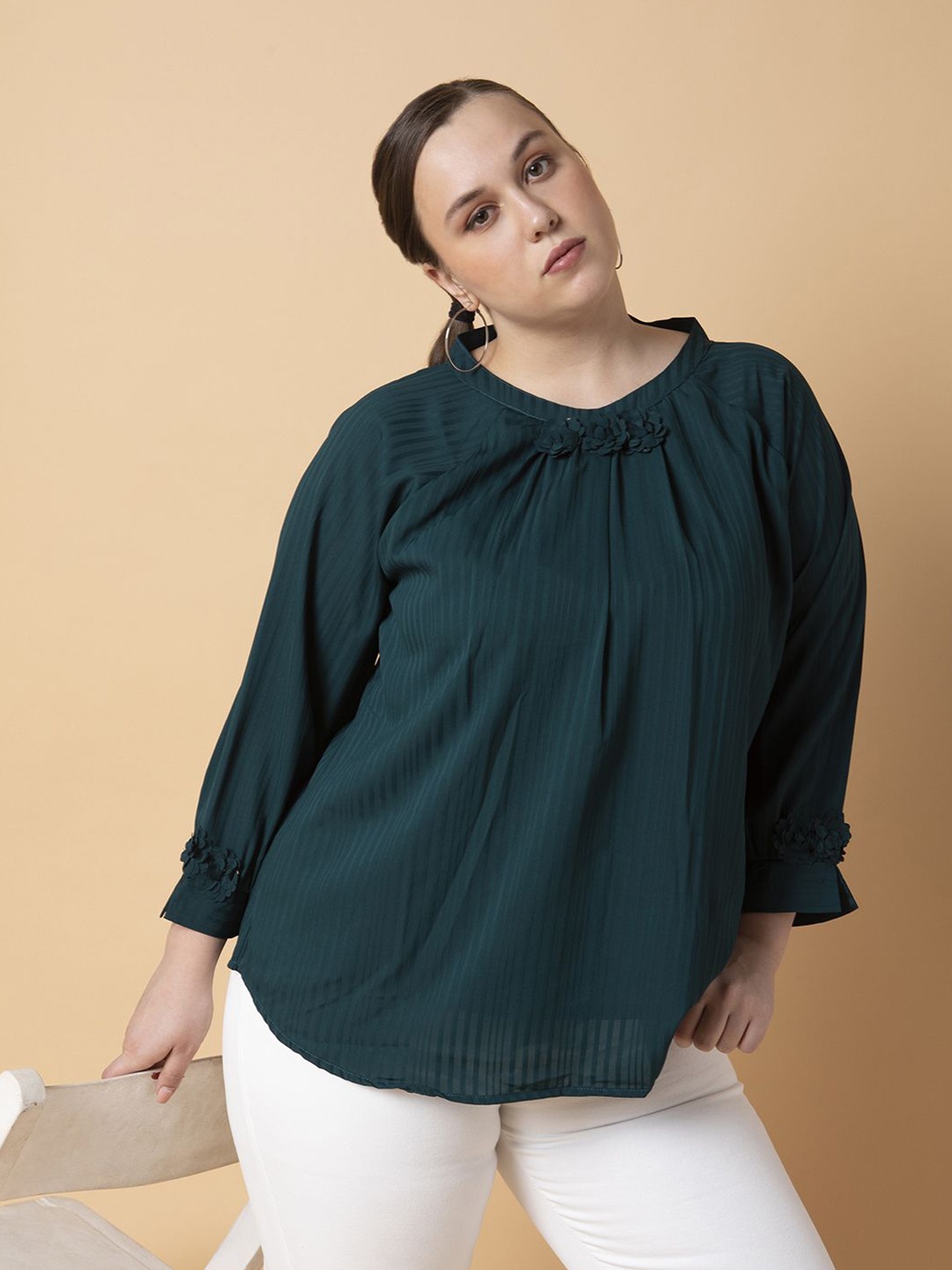 

SHOWOFF Georgette Top, Green