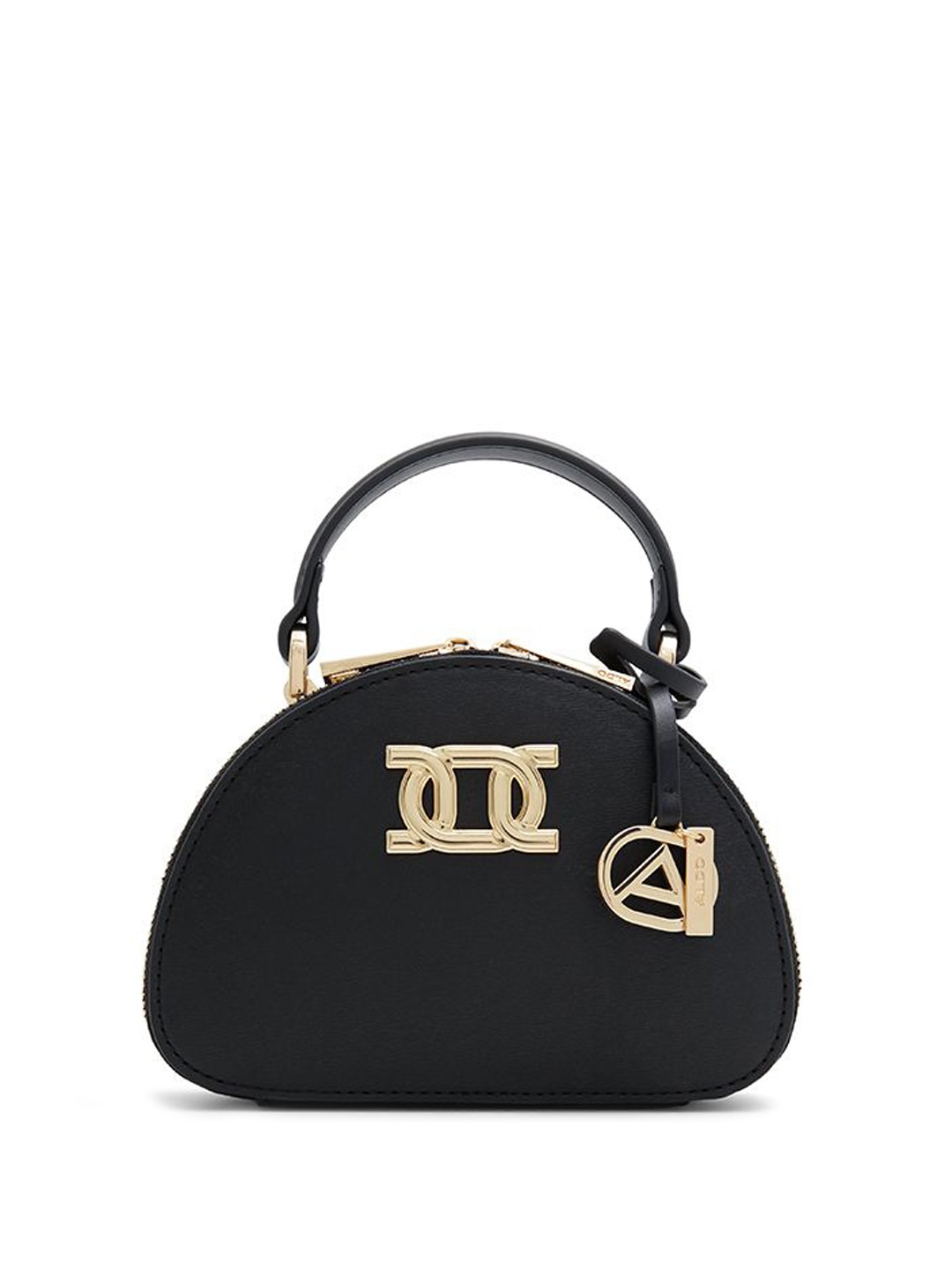 

ALDO Textured Structured Handheld Bag with Quilted, Black