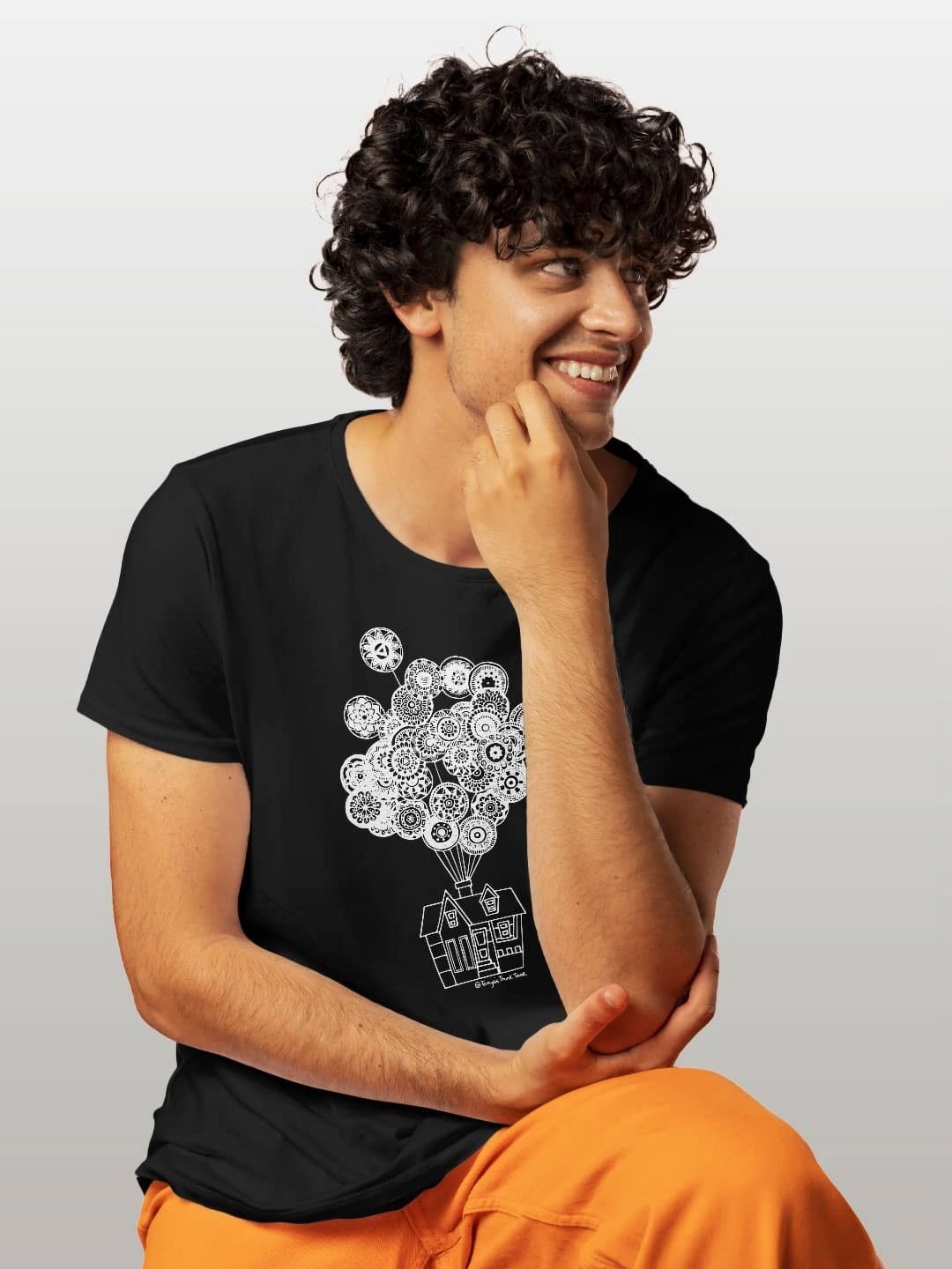 

macmerise Men Printed T-shirt, Black