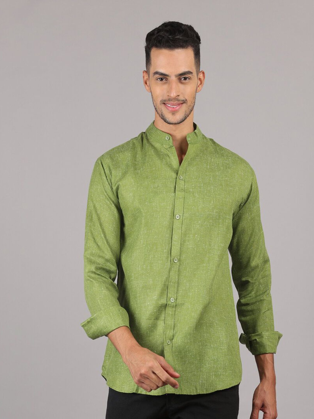 

RIAG Men Classic Floral Opaque Printed Casual Shirt, Green