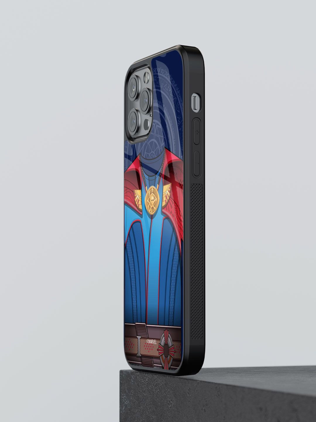 

macmerise Superhero Printed iPhone 12 Pro Back Case Mobile Accessories, Blue
