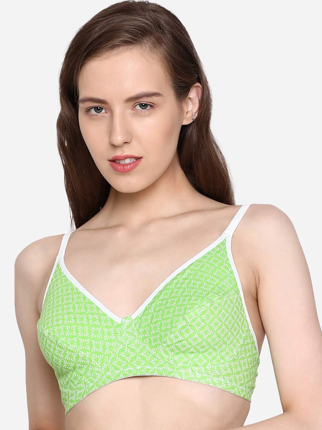 

Susie Floral Medium Coverage Bra, Green