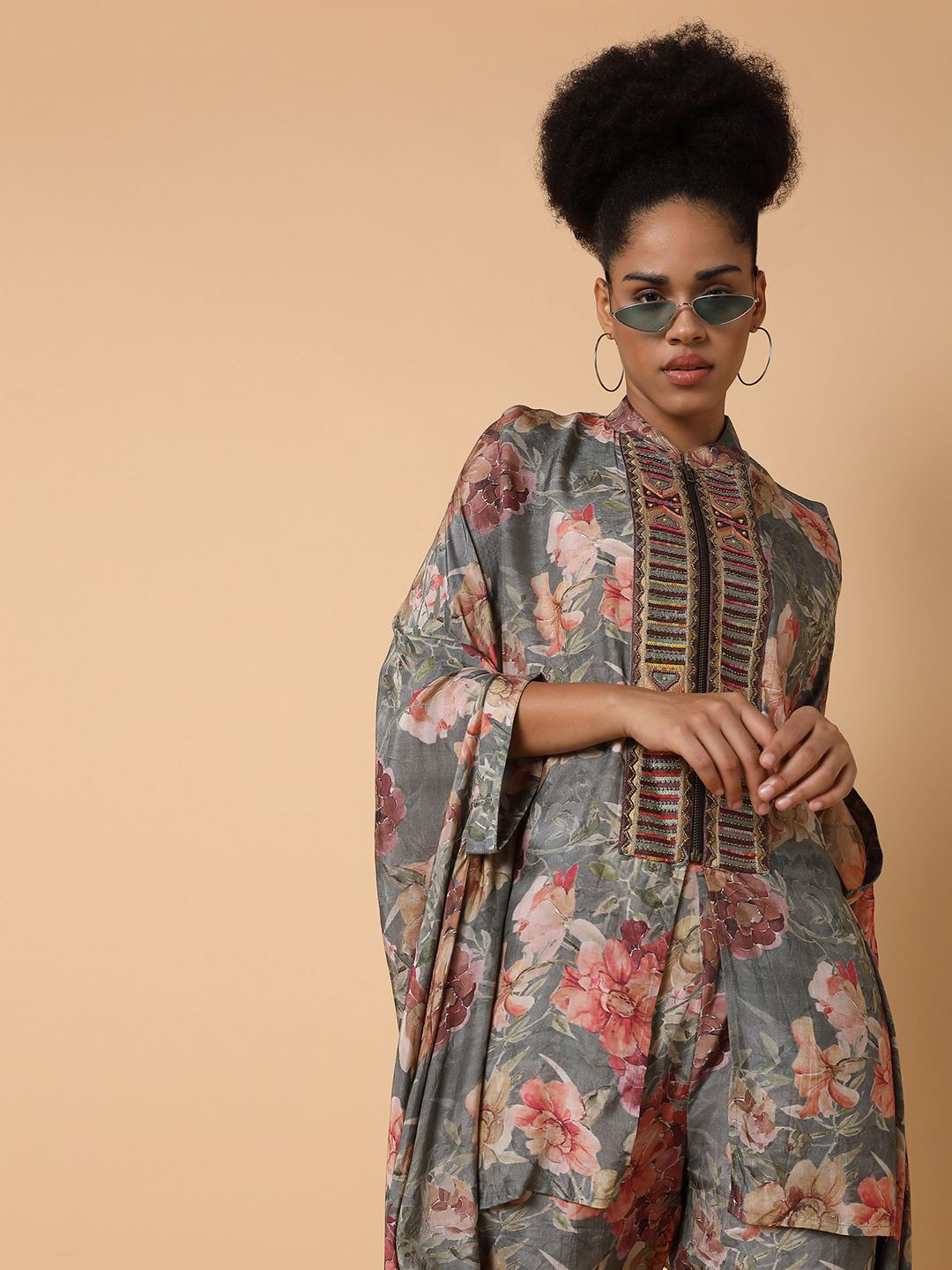 

SHOWOFF Printed Tunic With Trouser, Grey