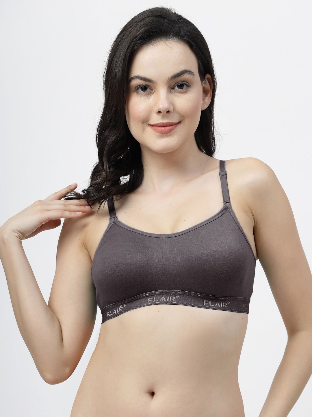 

SHYAM SONS FLAIR brezza-mouse Wirefree Seamless Full Coverage Bra, Grey