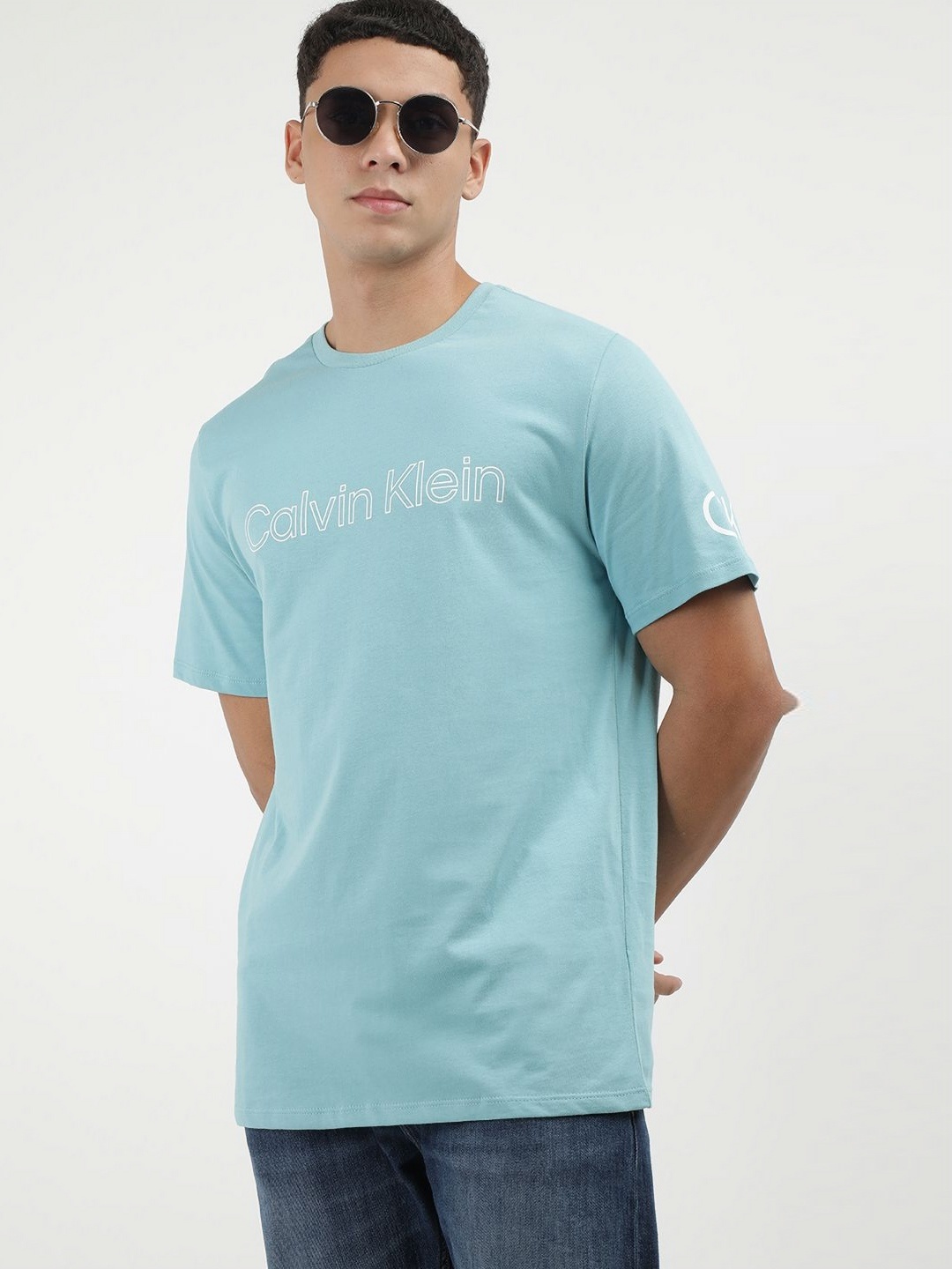 

Calvin Klein Jeans Men Typography Pockets T-shirt, Blue