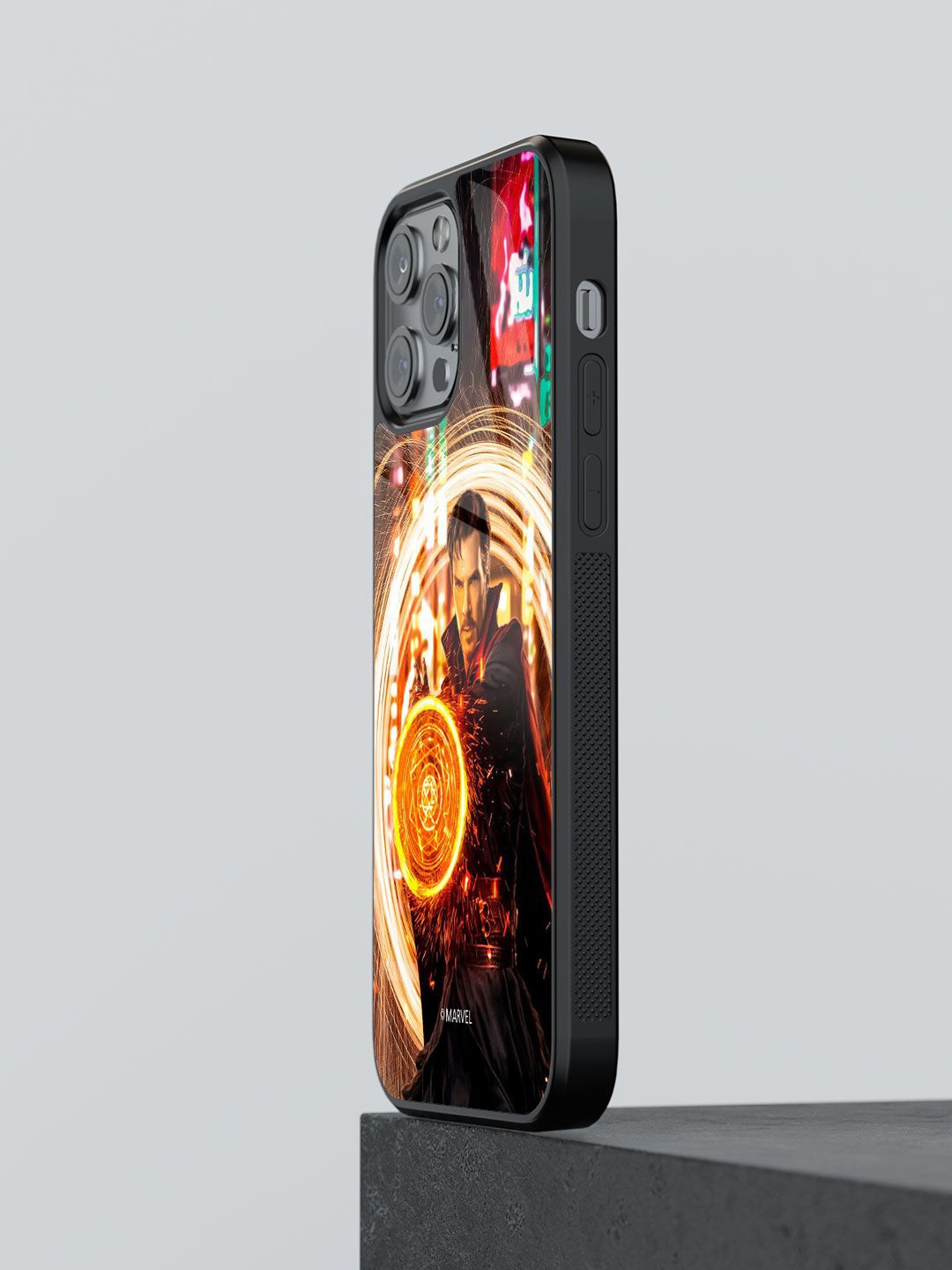 

macmerise Superhero Printed iPhone 12 Pro Back Case Mobile Accessories, Orange