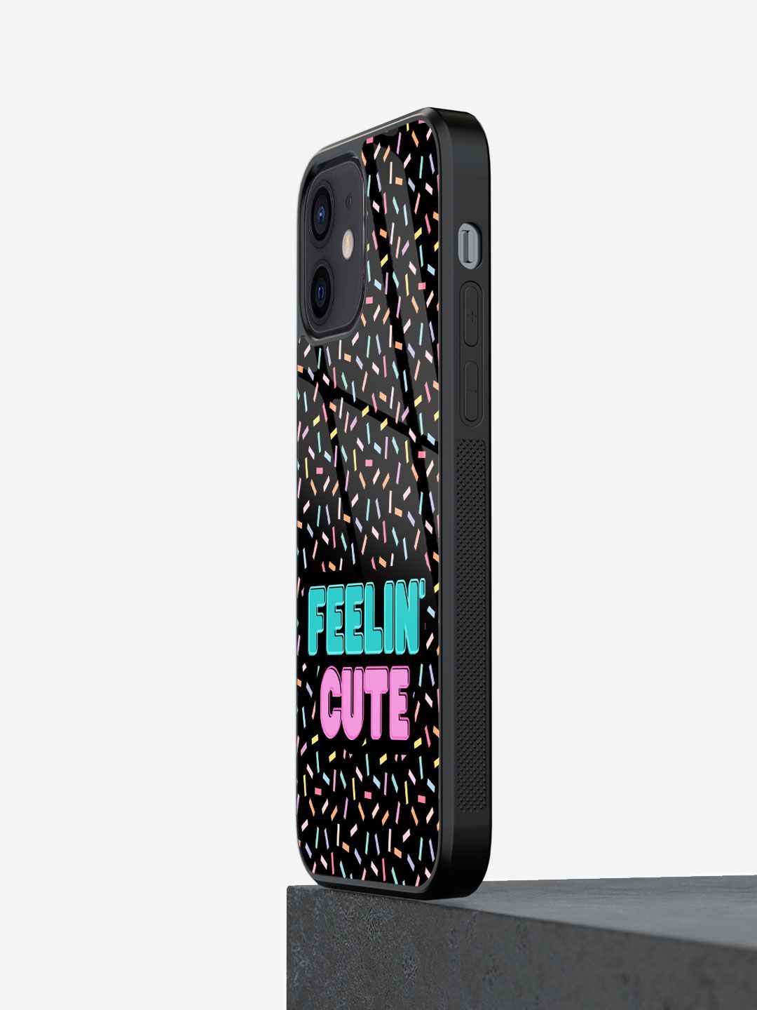 

macmerise Typography Printed iPhone 12 Back Case Mobile Accessories, Black