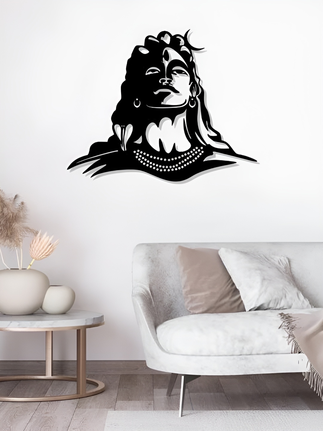 

ARTROOMS Black Adiyogi Shiva Metal Wall Hangings