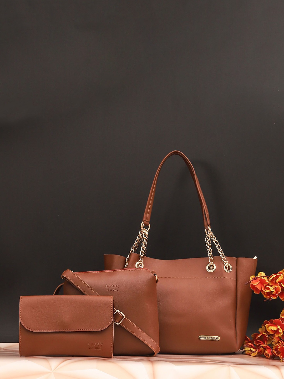 

Bagsy Malone PU Structured Shoulder Bag, Tan