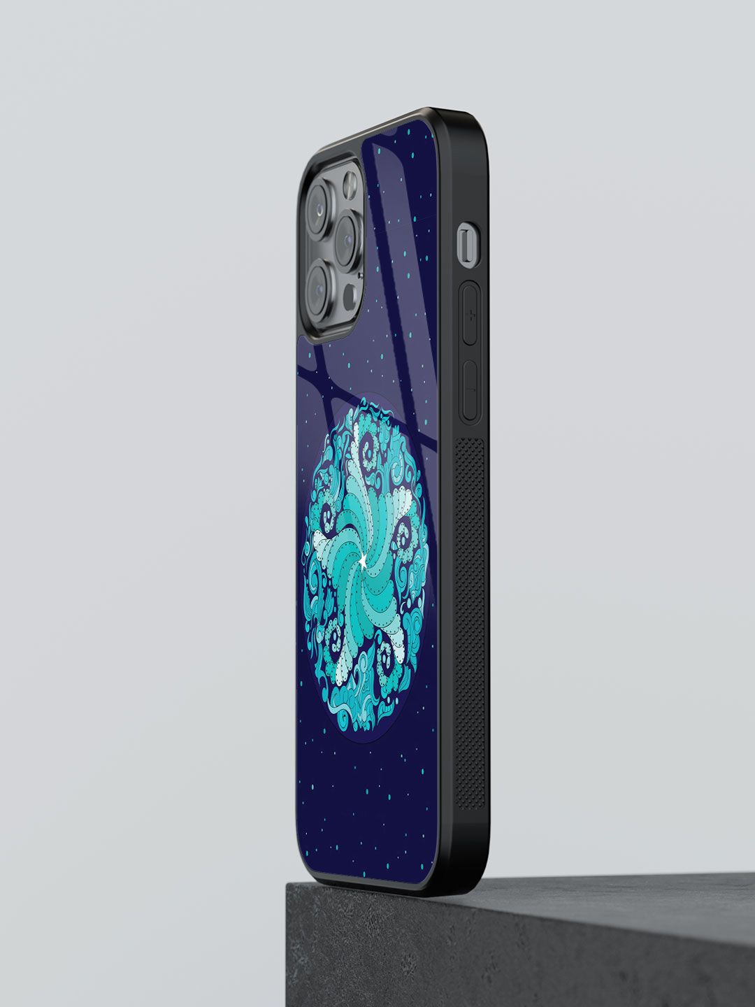 

macmerise Abstract Printed iPhone 12 Pro Max Back Case Mobile Accessories, Blue