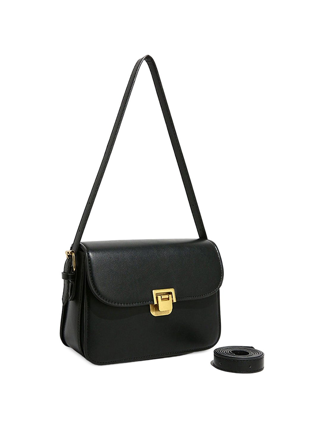 

Diva Dale PU Structured Sling Bag with Tasselled, Black