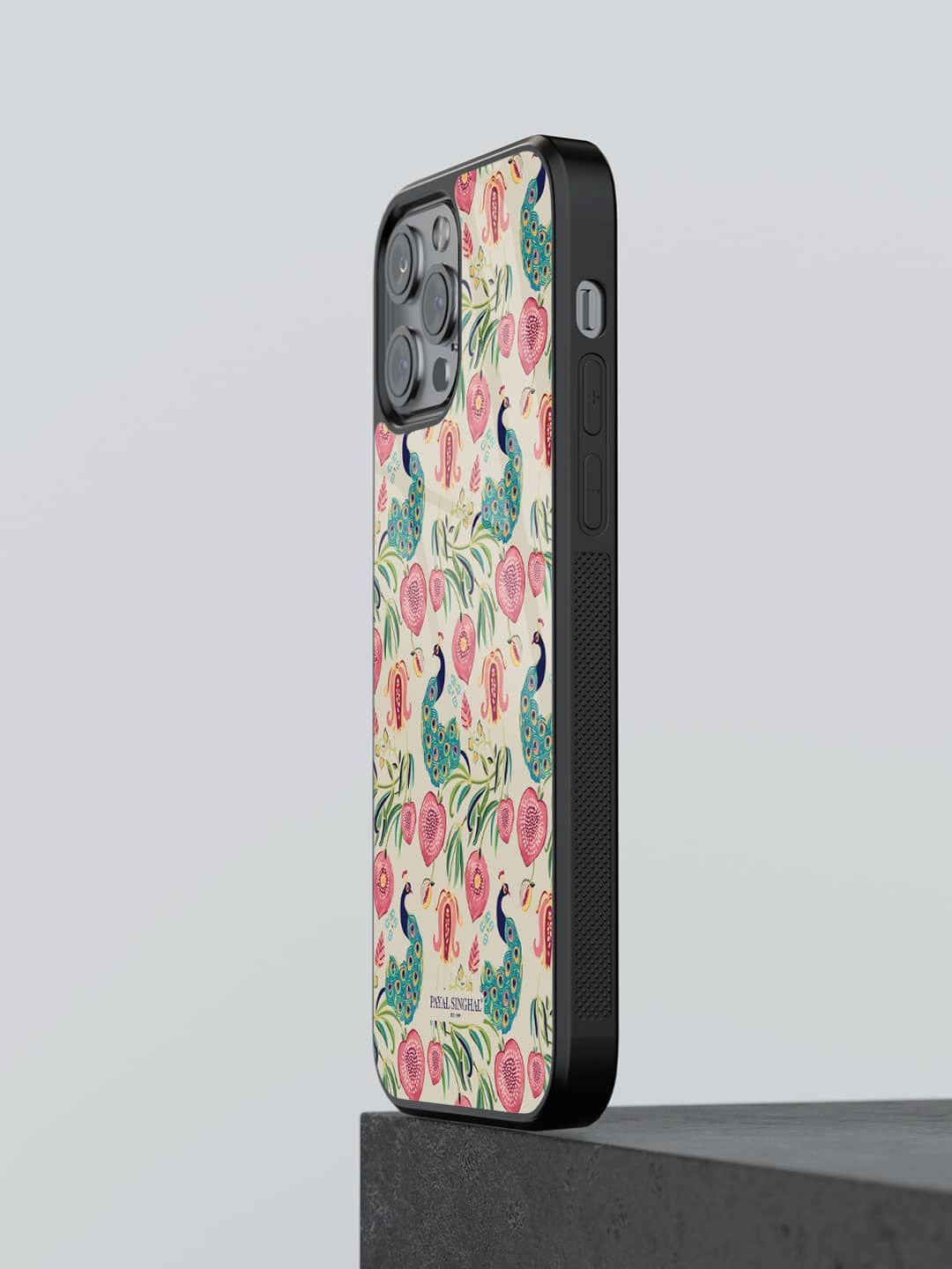 

macmerise Floral Printed iPhone 12 Pro Back Case Mobile Accessories, Pink