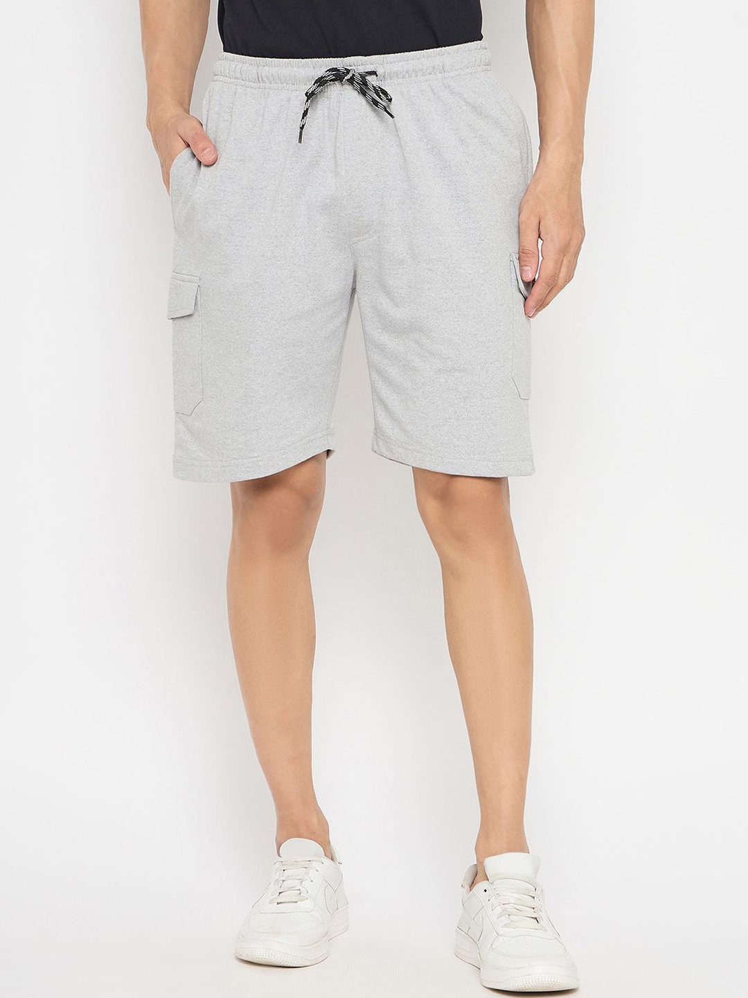 

Adobe Men Solid Regular Fit Mid Rise Sports Shorts, Grey